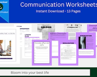 Communication Worksheets | Relationship Templates | Friendship Communication | Relationship Therapy | Communication Skills | Group Therapy