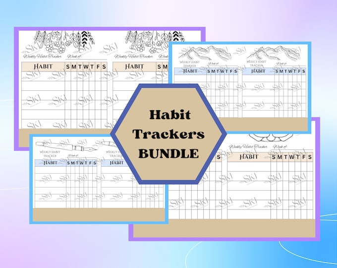 PRINTABLE Habit Tracker for Couples, Weekly Habit Tracker Bundle ...