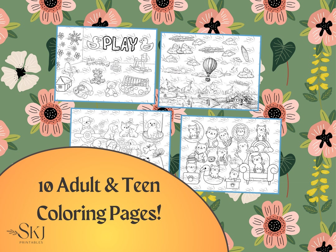PRINTABLE Adult & Teen Coloring Pages - Colored Pencil Coloring Pages ...