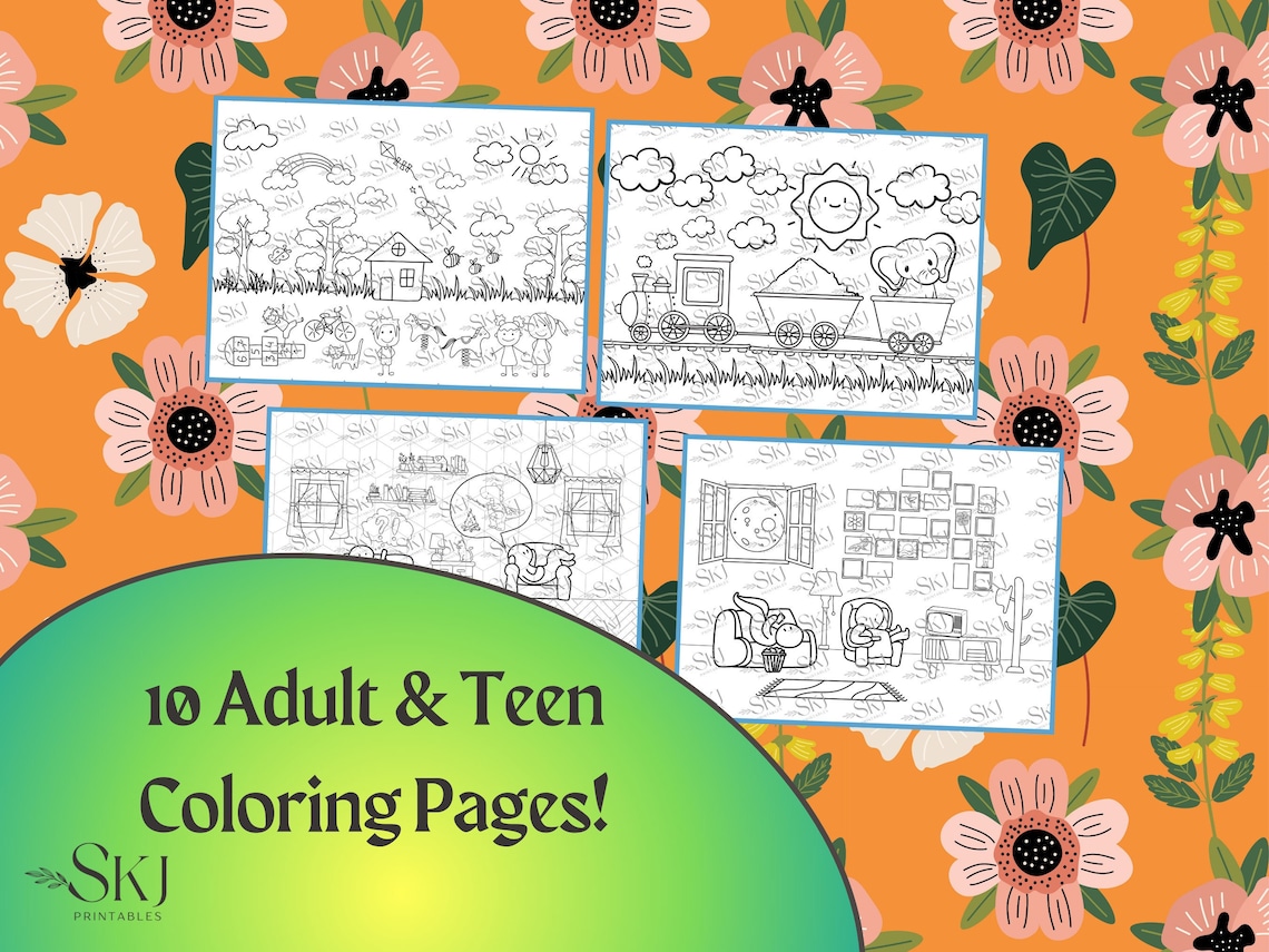 PRINTABLE Adult & Teen Coloring Pages Colored Pencil Coloring Pages ...