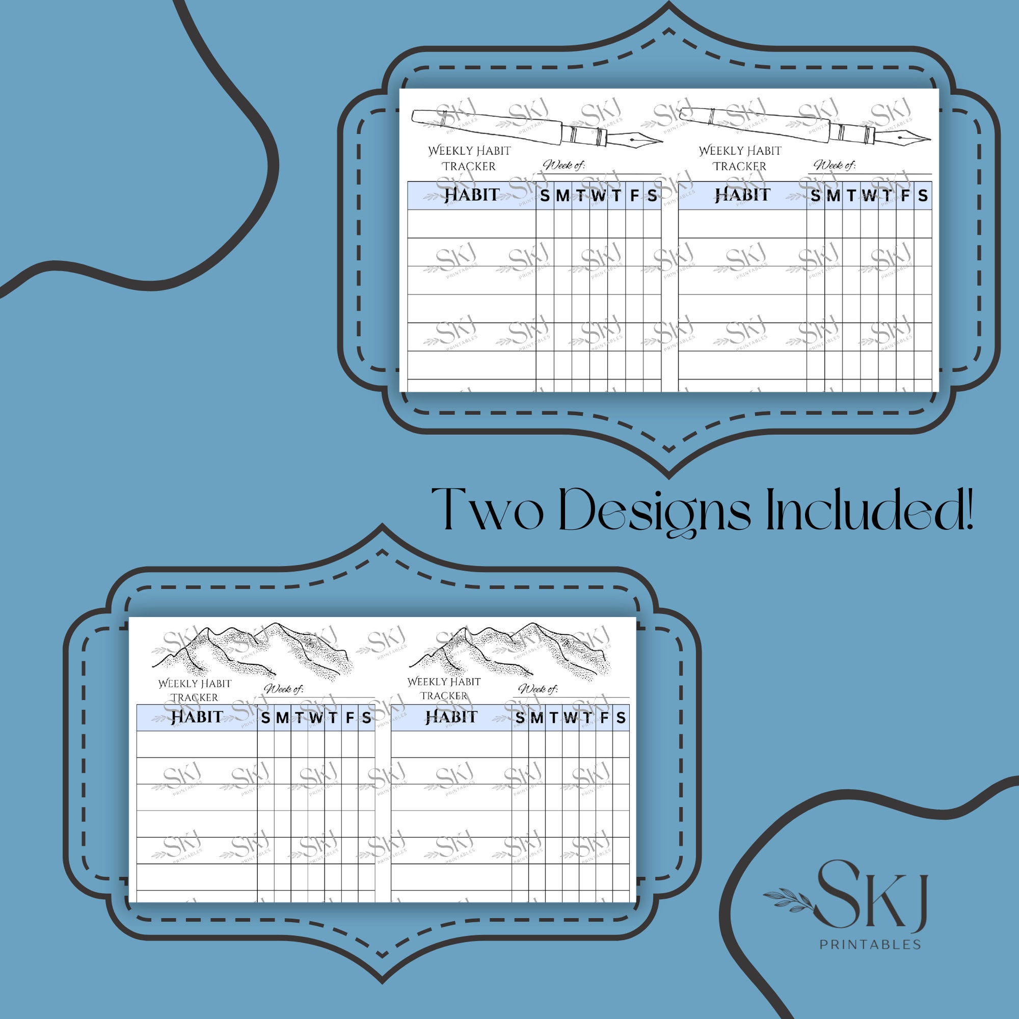 PRINTABLE Masculine Habit Tracker, Masculine Journal, Habit Tracker for ...