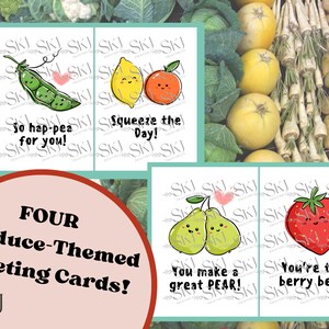 PRINTABLE Produce-Themed Greeting Cards - Pun Greeting Cards - Printable Greeting Cards - Printable Card - Blank Inside Greeting Card