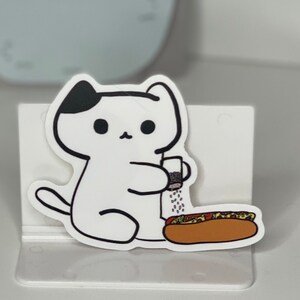 Cat Hot Dog Sprinkles sticker - die cut vinyl waterproof sticker