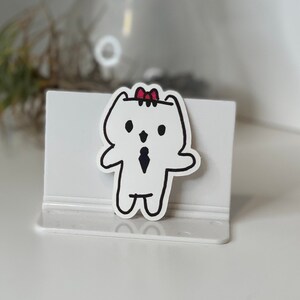 Cat "Necktie" sticker - vinyl die cut sticker