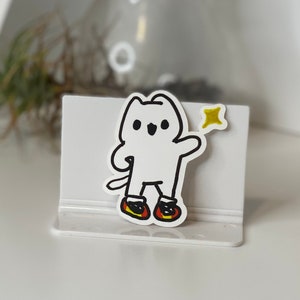 Cat "High Tops" sticker - die cut vinyl sticker