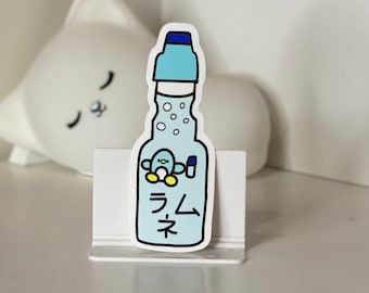 Ramune penguin sticker - diecut vinyl waterproof sticker