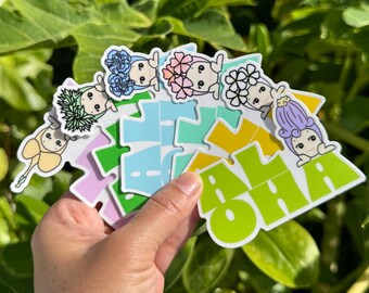 Sonny Angel Aloha Stickers - Waterproof Vinyl Decal Set