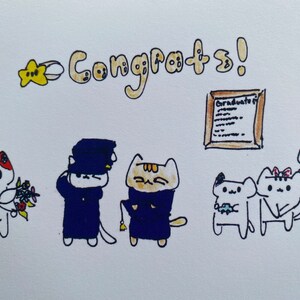 Cat Congratulations Card cute cat card, card for cat lovers, congratulations for any occasion image 4