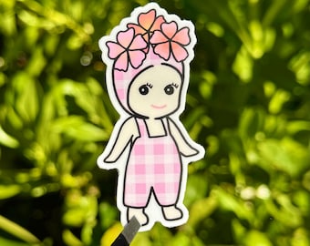 Pegatina Sonny Angel – Rosa Palaka, Flores de Sakura, Vinilo Kawaii