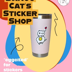 Cat "Egg Blanket" sticker