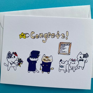 Cat Congratulations Card cute cat card, card for cat lovers, congratulations for any occasion image 2
