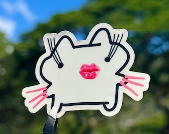 OG Baddie Cat Sticker - Funny Transparent Vinyl Decal