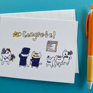 Cat Congratulations Card cute cat card, card for cat lovers, congratulations for any occasion image 3