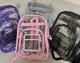 Clear Plastic Backpack Transparent Rucksackback to School - Etsy