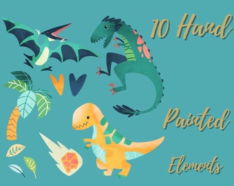 Baby Dragon Clipart: Cartoon Dragon Images, Fantasy PNG (Instant Download)