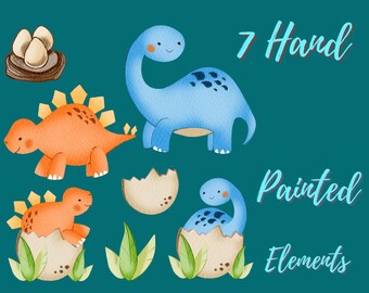 Baby Dragon Clipart: Fantasy Cartoon PNG Images (Instant Download)