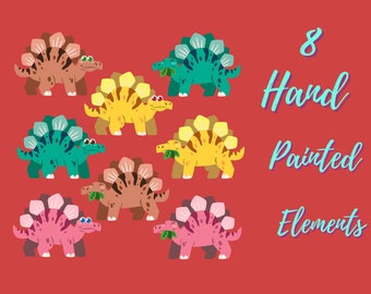 Baby Dragon Clipart: Fantasy Cartoon PNG Images (Instant Download)