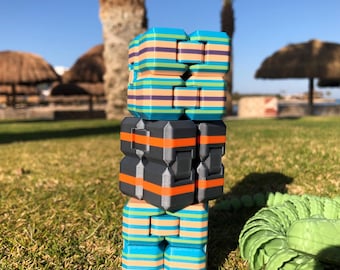 3D Printed Infinity Cube | Interactive Fidget Toy for Stress Relief & Focus | Multicolor