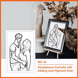Hand-drawn portraits | created with Edding and Pigment Liner based on a photo