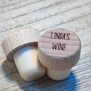 Personalized, custom, wooden cork stoppers, your text, party favors