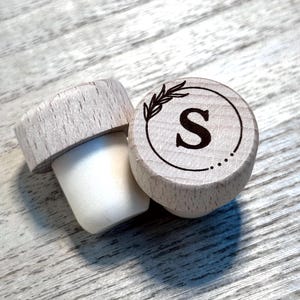Personalized, custom, wooden cork stoppers