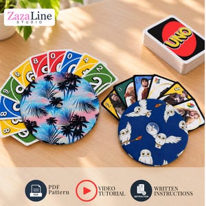 Fold-Out Fabric Card Holder Sewing Pattern, Hands-Free Game Accessory (PDF)