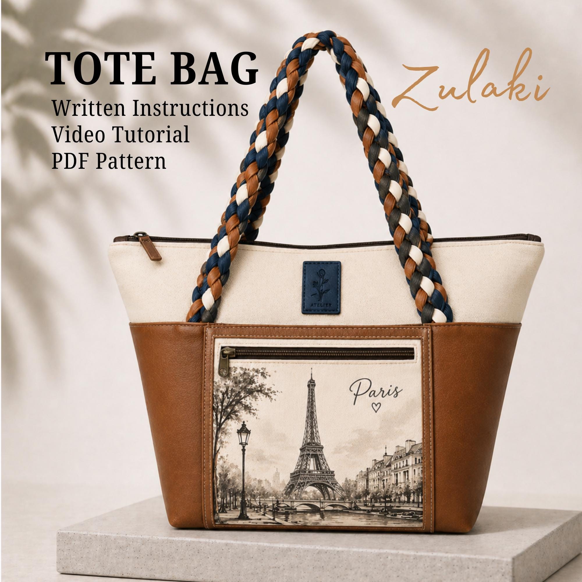 DIY Tote Bag Sewing Pattern PDF, Beginner Friendly Canvas Bag Pattern ...