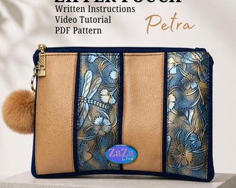Zipper Pouch Sewing Pattern PDF, Beginner Friendly DIY Small Bag Pattern, Instant Download