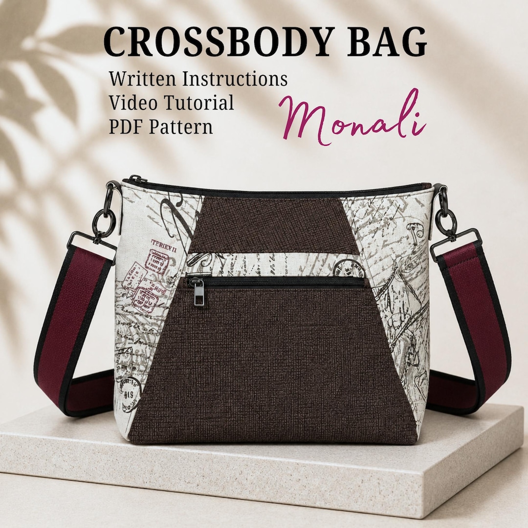 Crossbody Bag Sewing Pattern PDF, Purse Pattern, DIY Handbag, Video ...