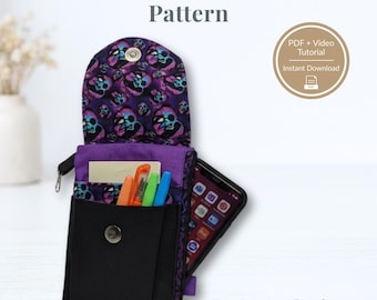 Planner Pen Pouch Sewing Pattern, Stationery Organizer (PDF + Video Tutorial)