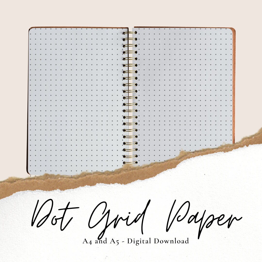 Dot Grid Paper Digital Download - A4 and A5 - No Margins - Etsy