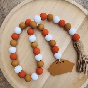 Thanksgiving Pumpkin Pie Bead Garland - Fall Tray Decor
