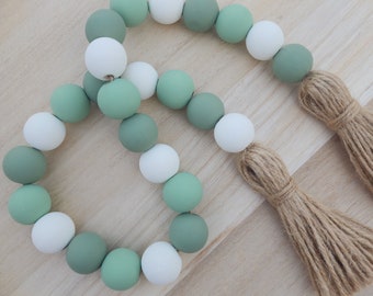 Spring Wood Bead Garland