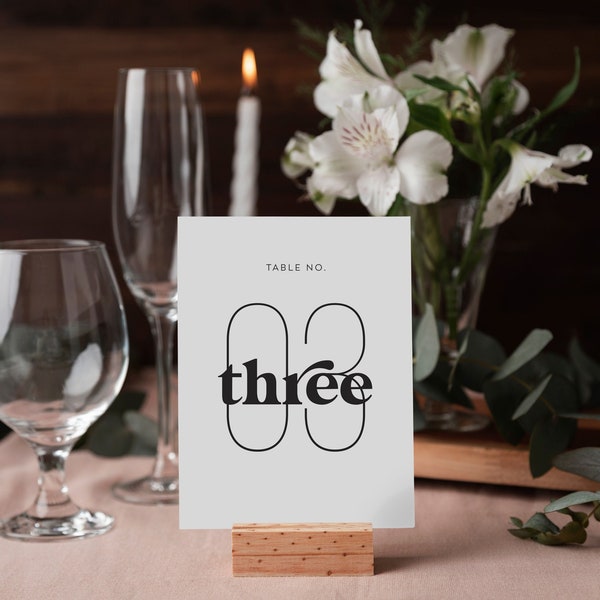 Printable Table Numbers - Unique Design