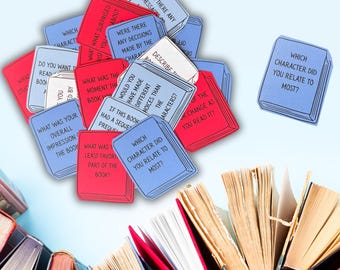 Book Club Questions & Prompts, 36 Cards for Fun Book Club Meetings, Book Club Conversation Starters, Book Club Leader Gift