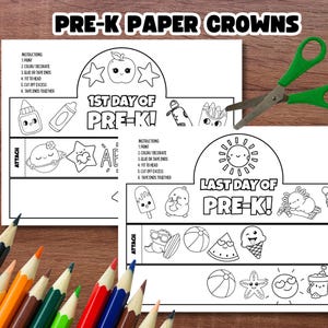 Back to School Fun: DIY Paper Crown Craft for Pre-K, Printable Headband for Indoor Dress-Up Play