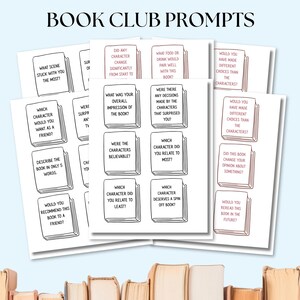 Book Club Questions & Prompts, 36 Cards for Fun Book Club Meetings, Book Club Conversation Starters, Book Club Leader Gift image 2