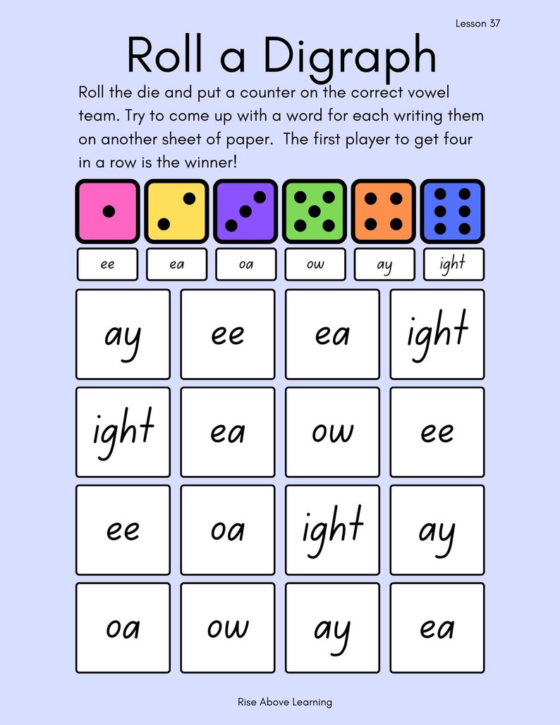 First Grade Phonics Lessons, Printable, Instant Download - Etsy Australia