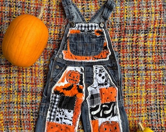 custom Halloween baby overalls