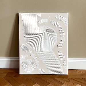 Immagine strutturale minimalista beige | Tela murale astratta | Immagine di pasta strutturale | Immagine della struttura | Arte strutturata |