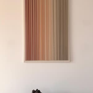 Modern String Art Wall Art | Minimalist Textured Wall Art | Gradient String Art | Neutral Wall Decor | Textured Canvas Print