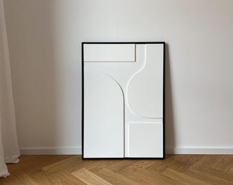 3D-muurdecoratie met beige textuur | Canvasprints met 3D-effect | Canvasprint met textuur | Reliëfprint | Textuurkunst