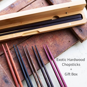 Chopstick Gift Set With Gift Box and Wood Conditioner Personalized Chopsticks