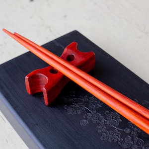 Padouk Chopsticks,Handmade, Wooden Japanese Chop Sticks, Orangey Red Reusable 10" Chopstick Gift,