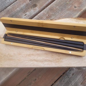 Set de regalo de 2 con 1 caja de regalo y acondicionador de madera Palillos personalizados