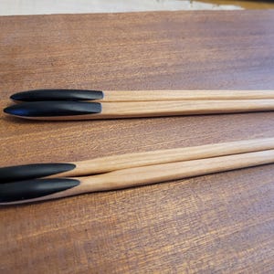Ebony, just a touch of Ebony with Cherry Wood Chopsticks Handmade Artistic Style Reusable Chopsticks for Sushi