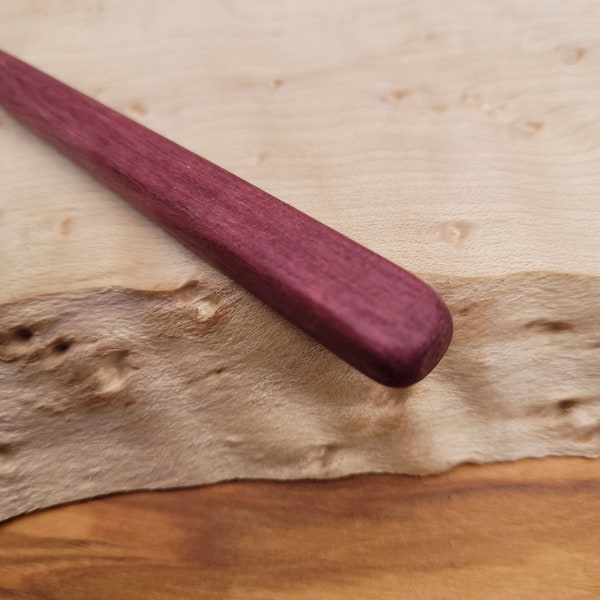 Handmade Purpleheart Hair Stick Wooden, Minimalistic, Cheerful and festive Wooden Hair Chopstick 6" - 15cm
