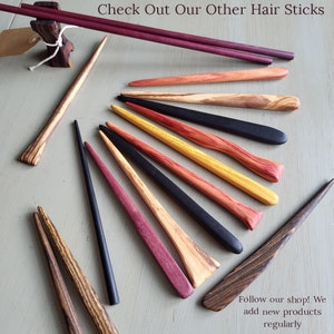Handmade Ebony Hair Stick Wooden Hair Pin Minimalistic, Elegant and Classy Wooden Hair Chopstick 6 15cm image 6