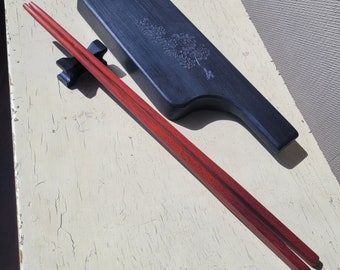 Bloodwood  Cooking Chopsticks , Custom Gift For House Warming Party, Handmade 14" or 16" Handcrafted Wooden Chopsticks .