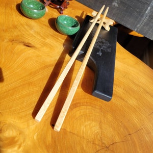 Birdseye Maple Cooking Chopsticks, Custom Gift For House Warming Party, Handmade 14&quot; or 16&quot;  Handcrafted Wooden Chopsticks